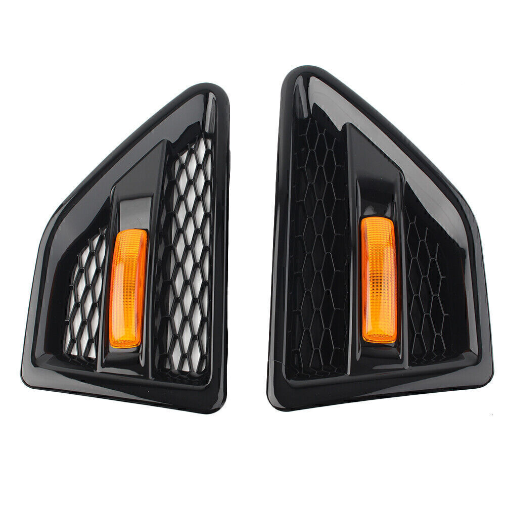for Land Rover Freelander2 LR2 2006-2016 2015 Black Side Vent Mesh Grill w/Light