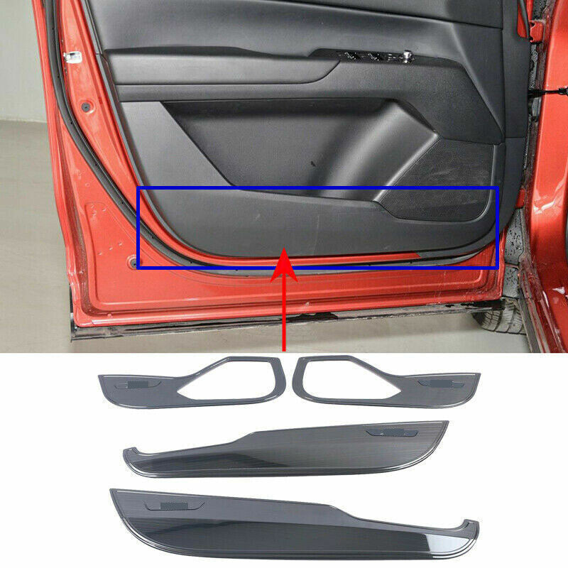 for Mazda CX-5 2017-21 Black Steel Door Anti Kick Pad Protective cover trim Kit