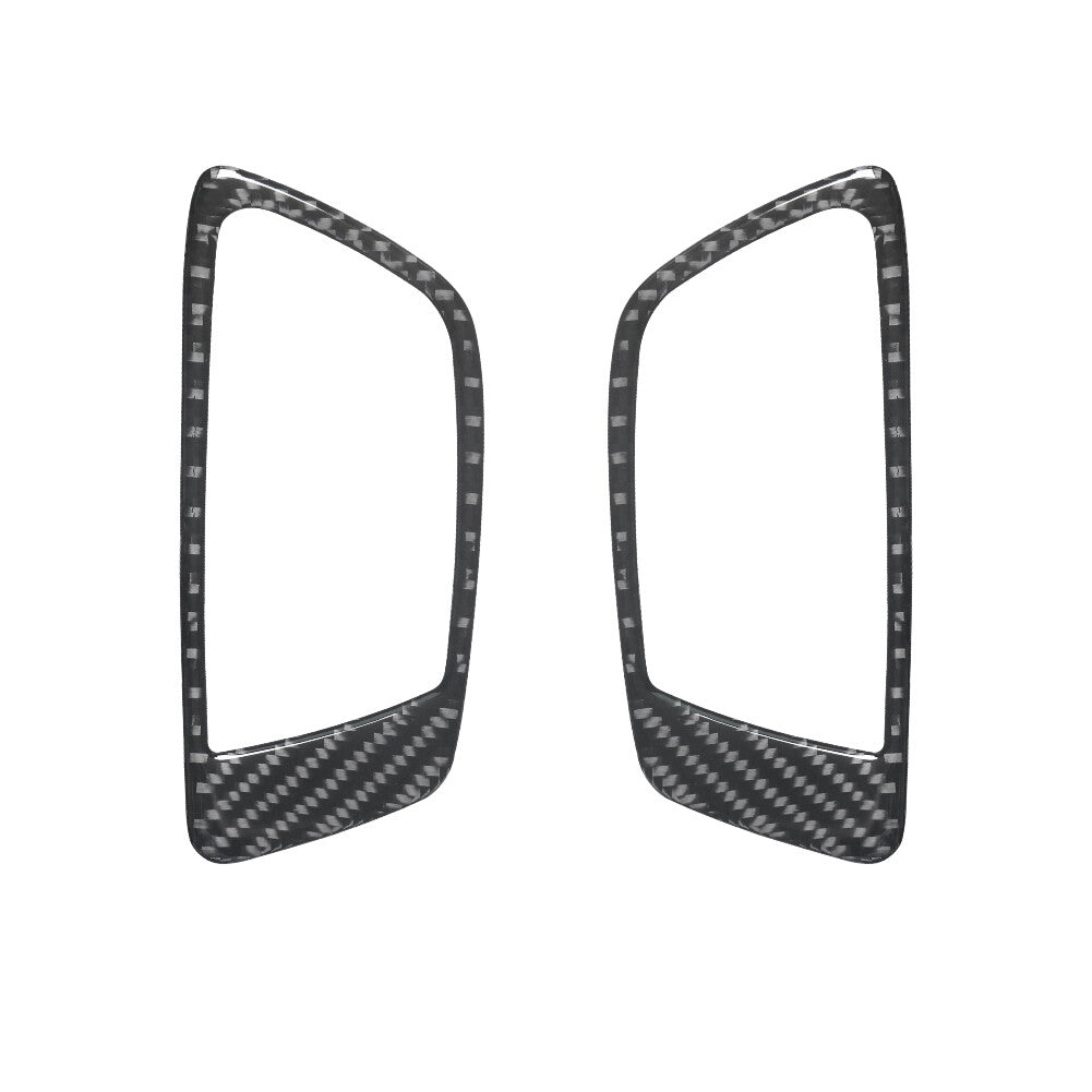 2Pcs Carbon Fiber Rear Door Handle Frame Cover Trim for Ford Fiesta 2011-2015