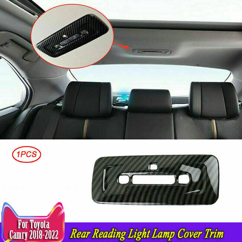 Carbon Fiber Color Rear Reading Light Lamp Cover Trim for Toyota for Camry 2018-2023