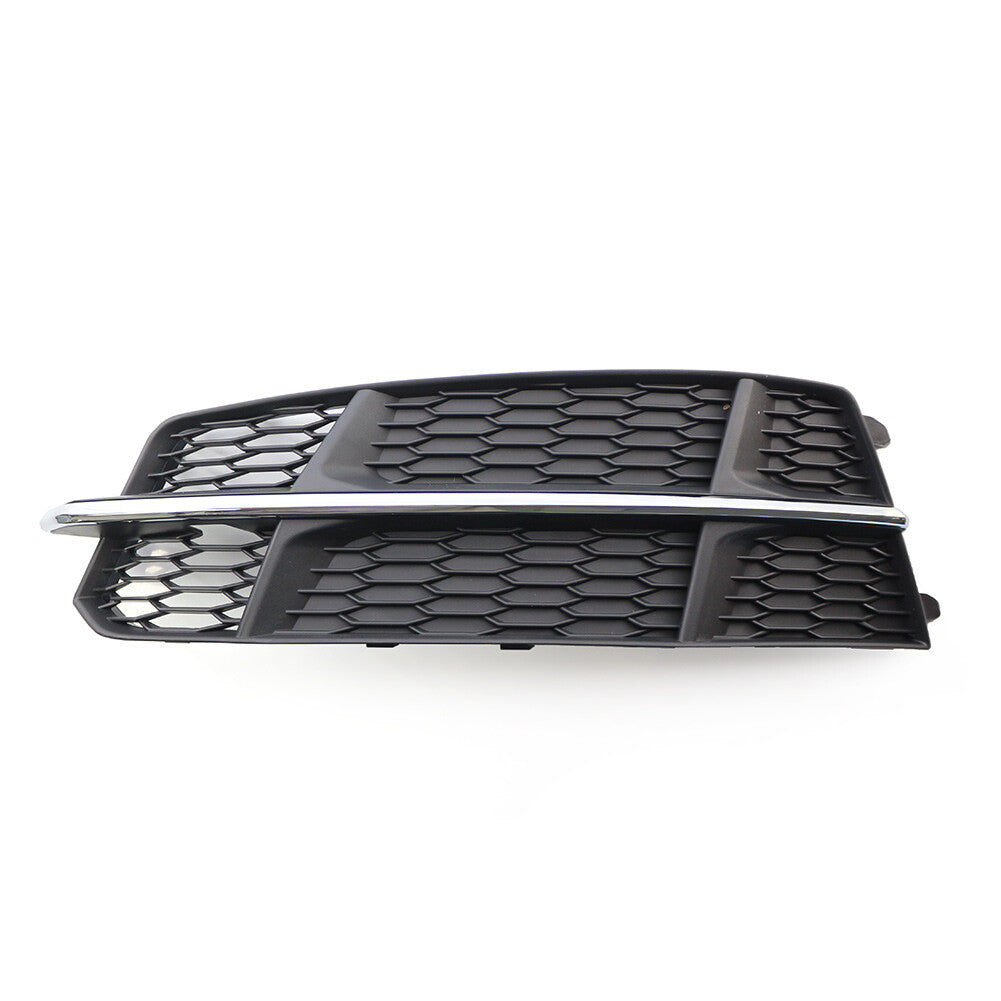 Black Chrome Front Bumper Lower Side Grille for Audi A6 C7 2014-2018