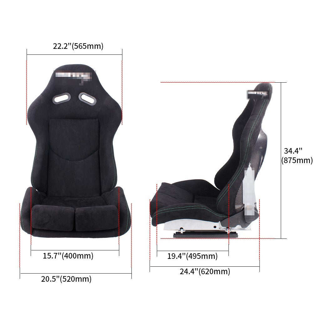 New Bride Racing Seats Low Max+Carbon Fiber Shell+Adjustable Backrest w/ Slider