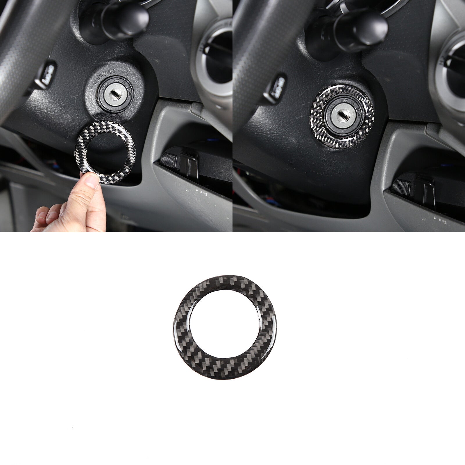 Black carbon fiber main drive door speaker cover trim for Corvette C7 2014-2019