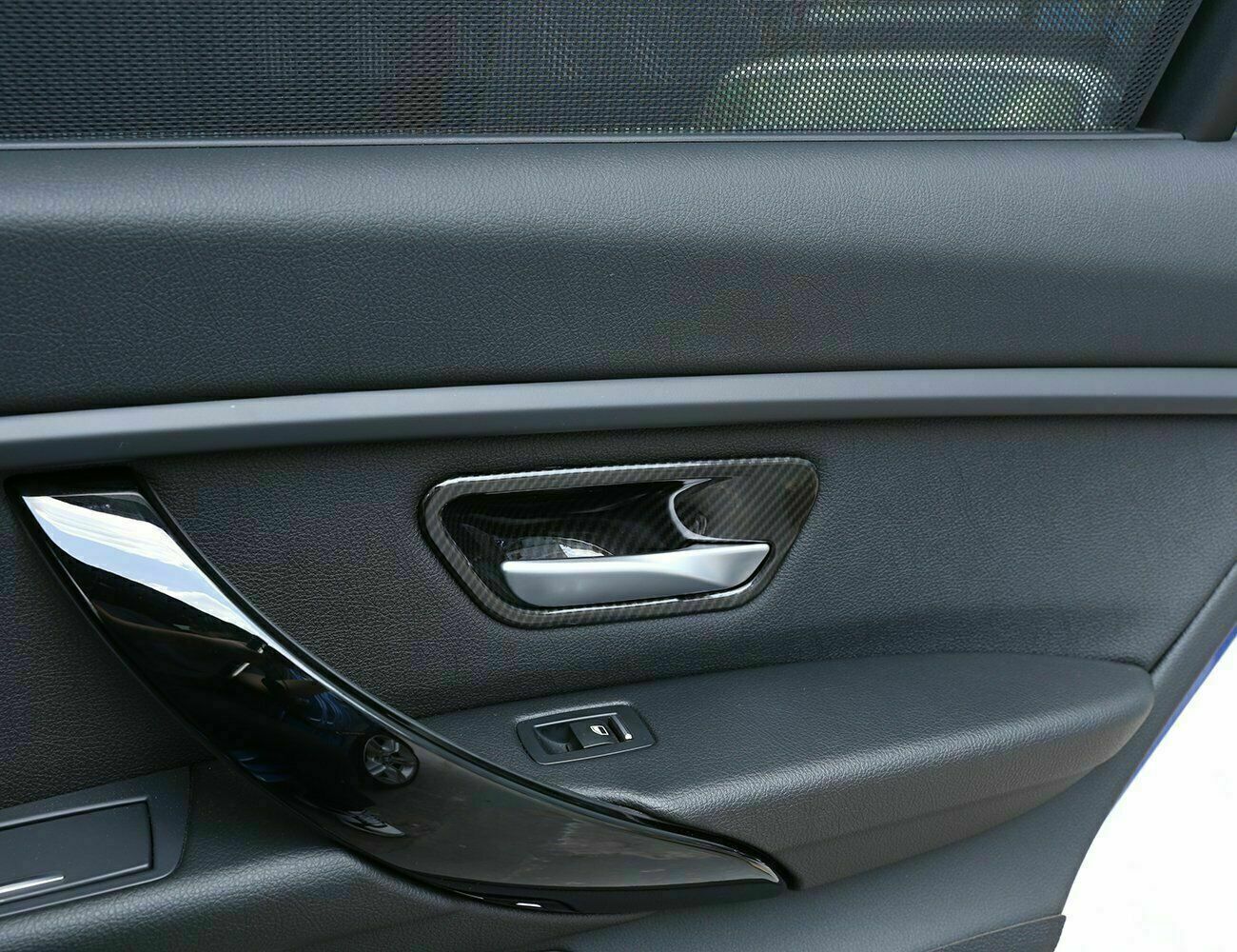 Carbon Fiber ABS Inner Door Handle Bowl Cover for BMW 3 4 Series F30 F34 2013-19