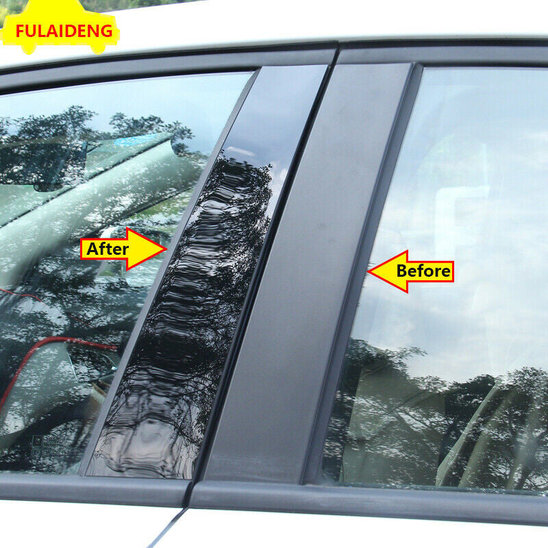 for Cadillac XT5 2016-2022 PC Black Car Window Pillar Panel Mirror Molding Trims