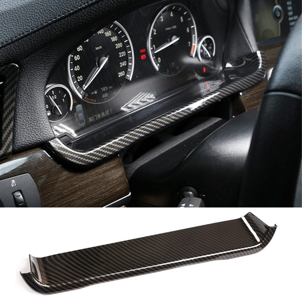 for BMW 7 Series F01 2009-2014 Dashboard Lower Panel Cover Trim ABS Carbon Fiber