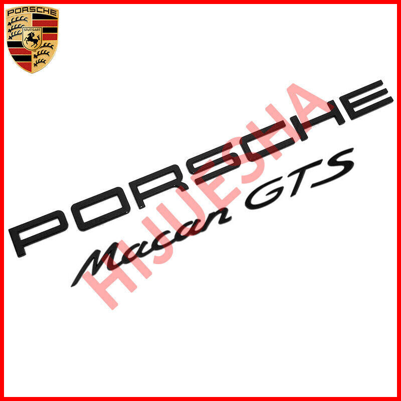 Gloss Black for Porsche Macan GTS Letter Rear Badge Emblem Look Deck 95B-853-675-D