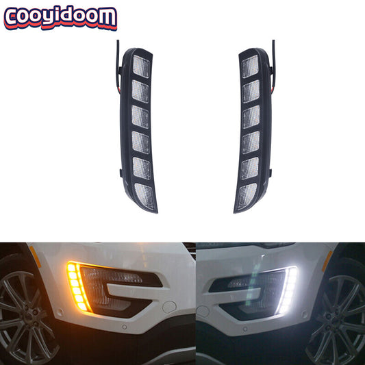 Suitable for 2016-18 for Ford Explorer LED Daytime Running Lights (DRL) and Signal Lights (LHRH)