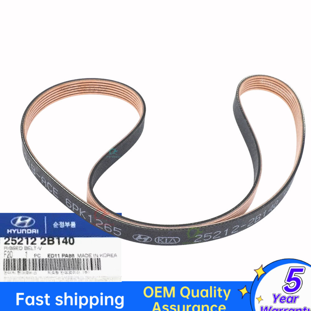 Serpentine Drive Belt V-belt suitable for 2012-20 for Kia for Hyundai 1.6L 252122B140