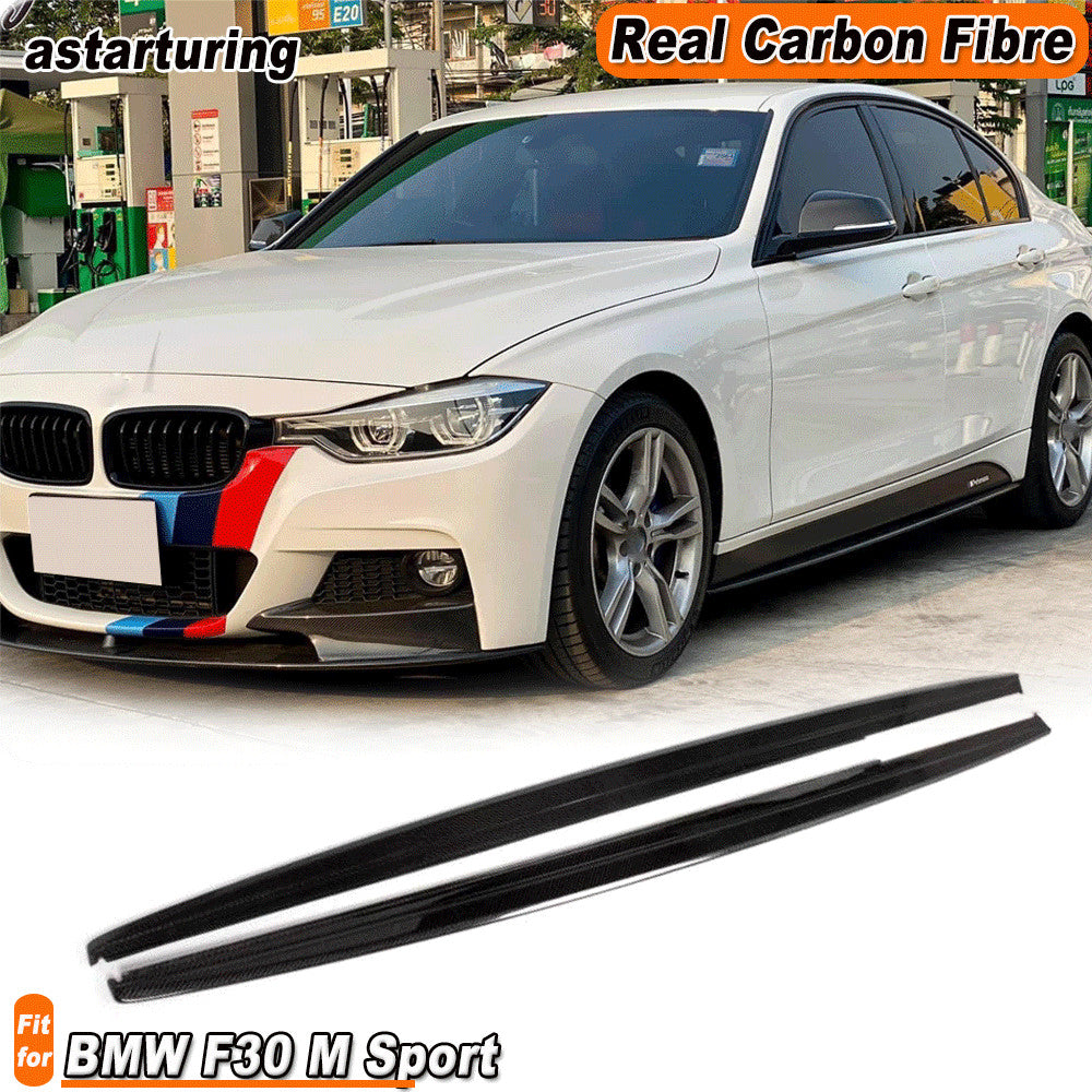 for BMW F30 320i 328i 340i M Sport 2012-18 Real Carbon Side Skirt Extension Lip