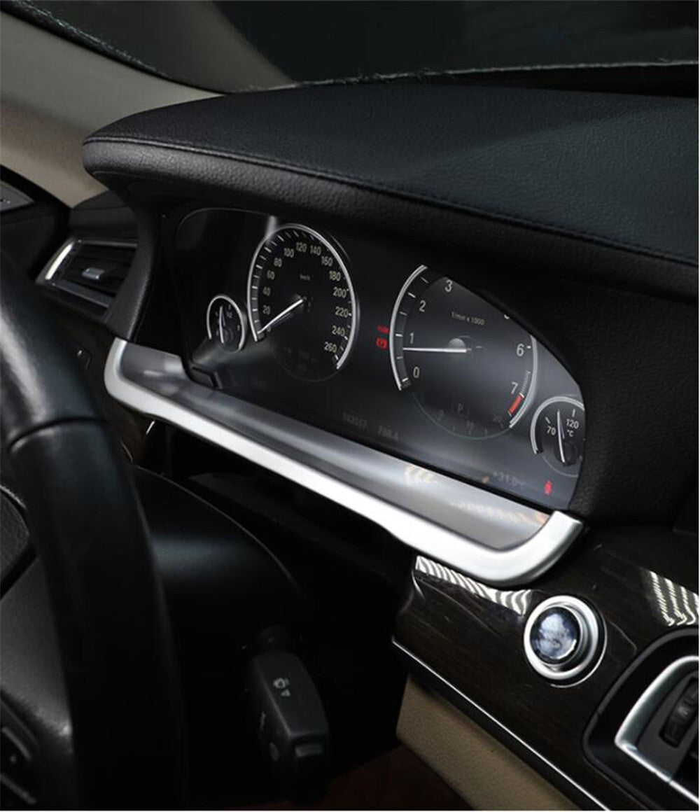 Fit for BMW 7 Series F01 2009-14 Interior Dashboard Lower Panel Cover ABS Silver