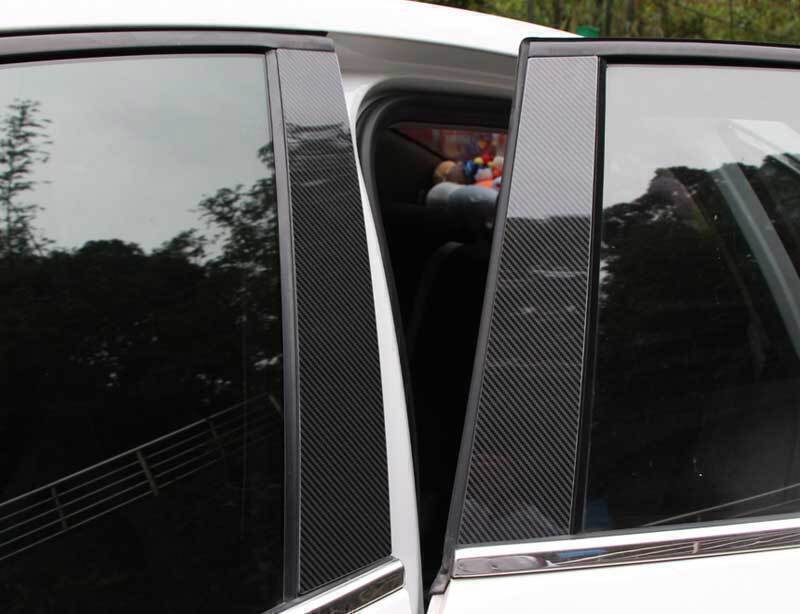 for Cadillac XT5 2017-23 Carbon Fiber Pillar Post Door Window Molding Strip Trim