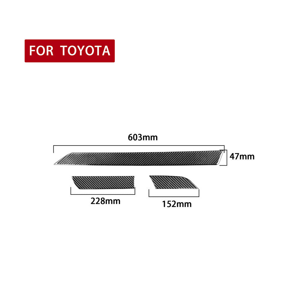 Carbon Fiber Dashboard Center Console Panel Trim Kit for T@yota Tundr@ 2014-2021