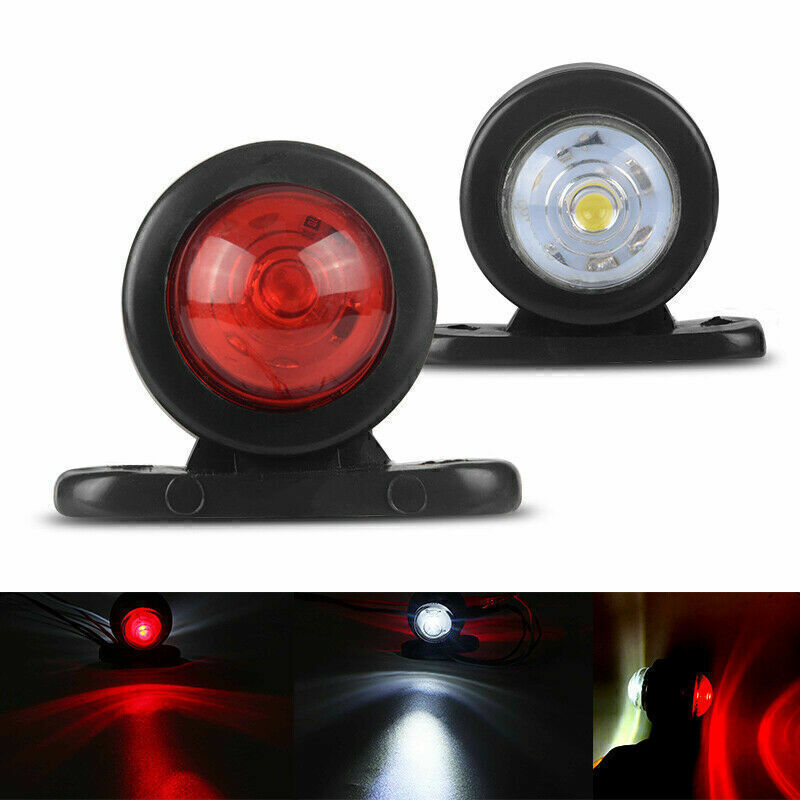 10x Red/White LED Side Marker Lights Outline Light Car Truck Trailer Van 12-24V