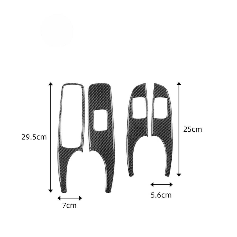 Carbon Fiber Window Lift Panel Cover Trim for Mercedes Benz M-class W164 2006-11