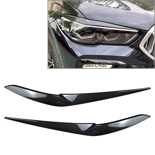 Front Fog Light Lamp Eyebrow Cover Trim for BMW X5 2018-2022 for BMW X6 2019-22