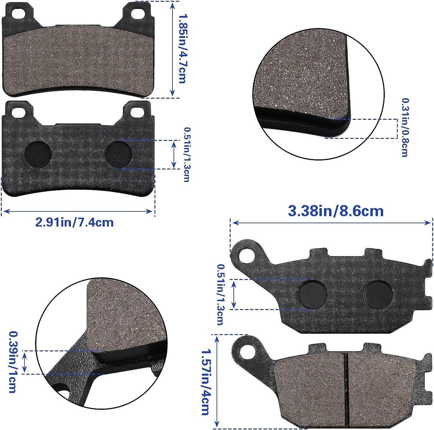 Brake Pads for Honda CBF 600 N7 for Radical Caliper/CBR 1000 RR Fireblade 2004-2005