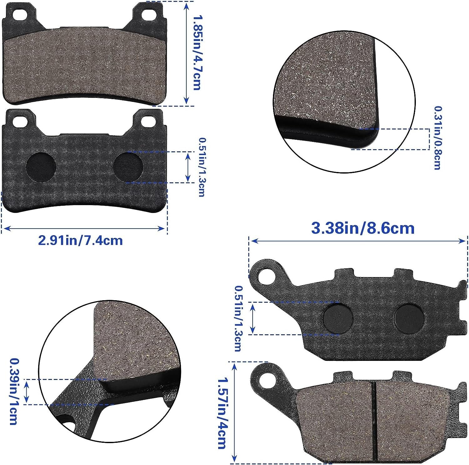 Brake Pads for Honda CBF 600 N7 for Radical Caliper/CBR 1000 RR Fireblade 2004-2005