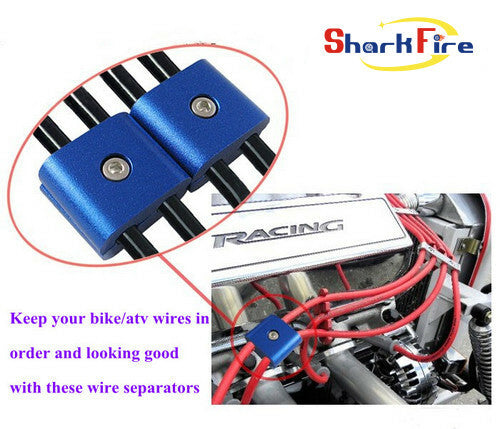 12-Piece Blue Spark Plug Wire Splitter Set, 3 Sizes, Engine Splitter Aluminum Alloy