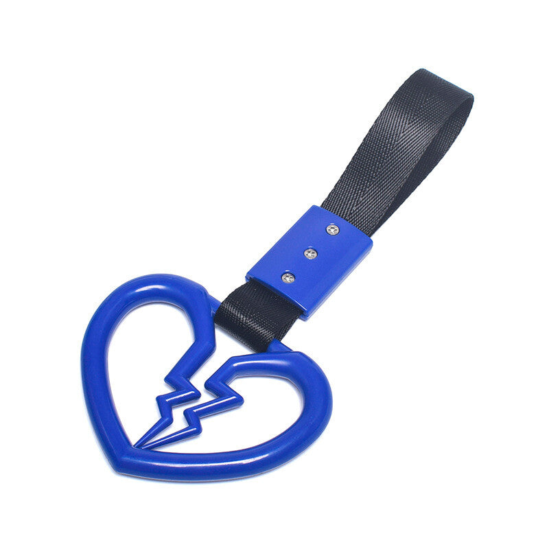 Devil Broken Heart Ring Train Bus Handle Strap Charm Tool Car Tsurikawa Blue