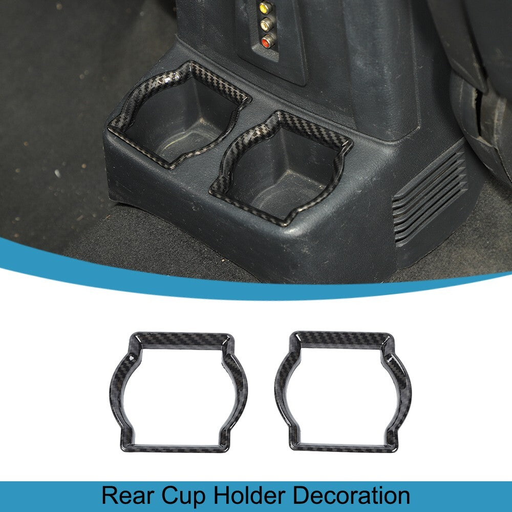 Carbon Fiber Rear Water Cup Holder Trim for Dodge Nitro/ for Jeep Liberty 2007-2012