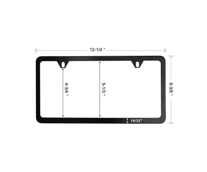1 piece car license plate frame cover cap trunk 2 holes black  for ford