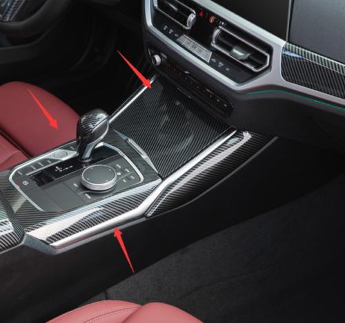 for BMW 3-Series 19-22 ABS Carbon Fiber Central Console Gear Shift Panel Trim