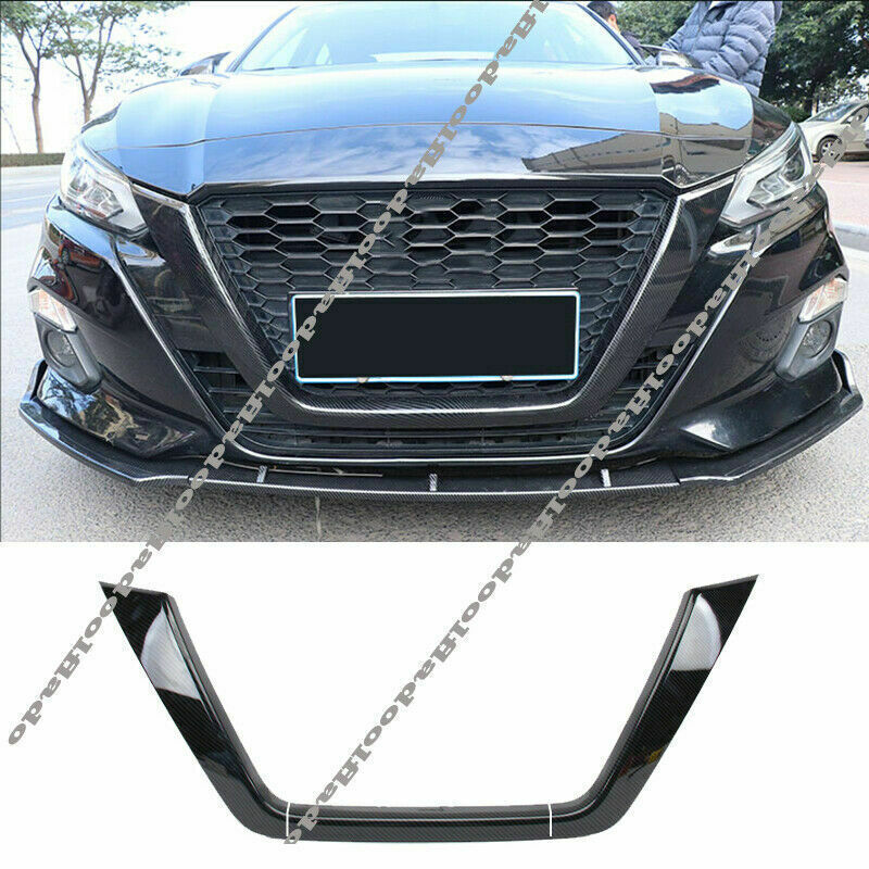 for Nissan Altima 2019-2022 Carbon fiber Car Front Grille Frame decor Cover Trim