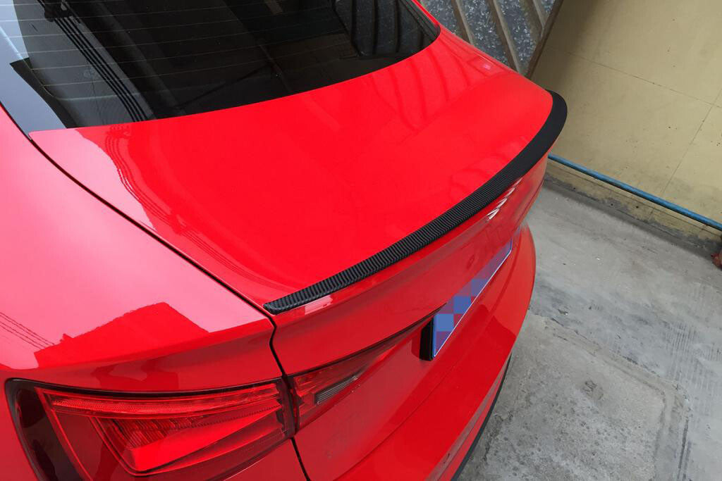 for Audi A3 S3 8V Carbon Fiber Rear Trunk Spoiler Boot Lip Wing Sedan 2014-2016