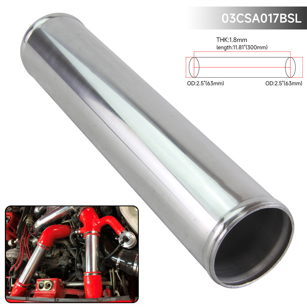 63mm 2.5 inch Aluminum Intercooler Intake Turbo Pipe Piping Tube hose L=300mm
