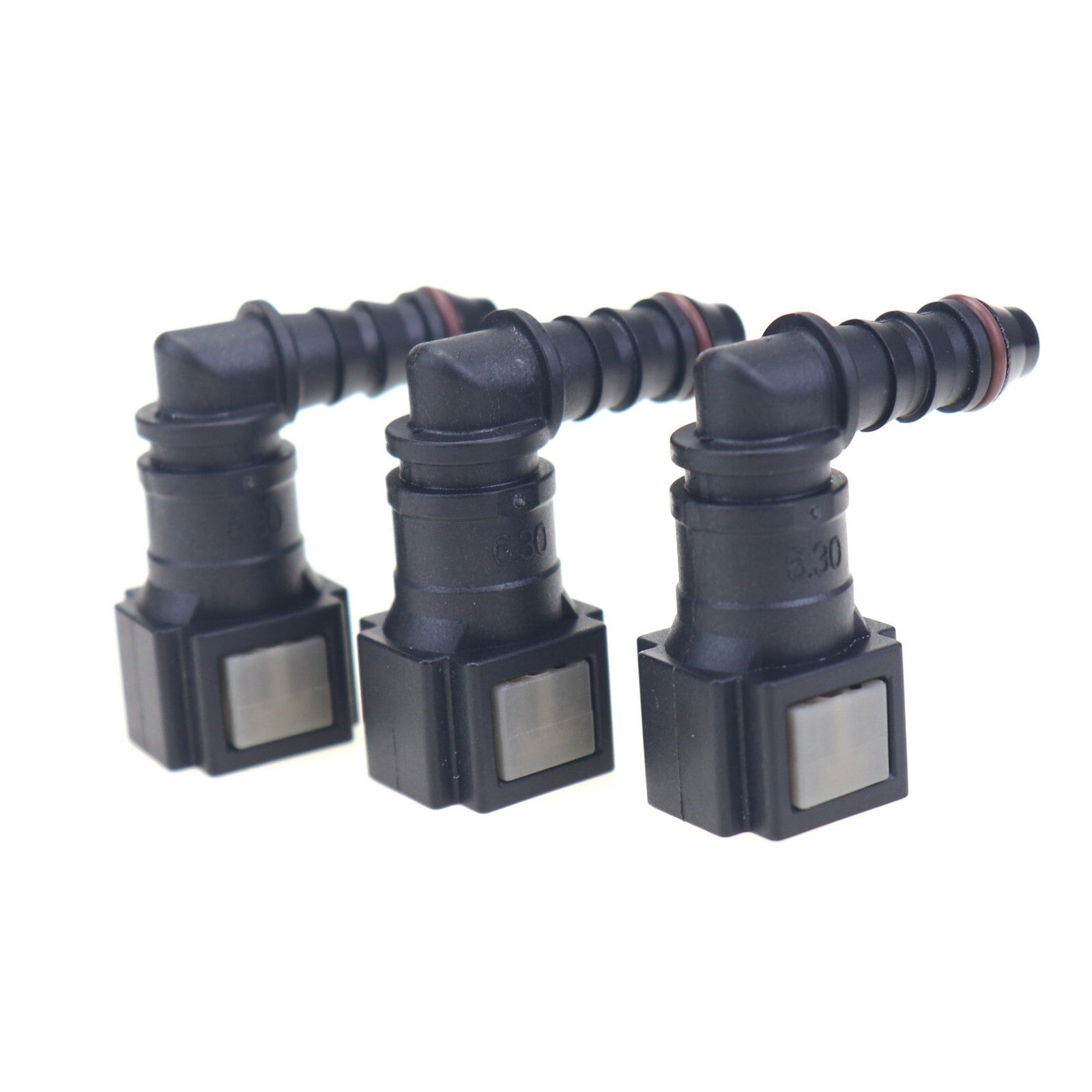 3-Piece Pack of Automotive Fuel Line Hose Quick-Release Female Connectors 6.30mm ID6