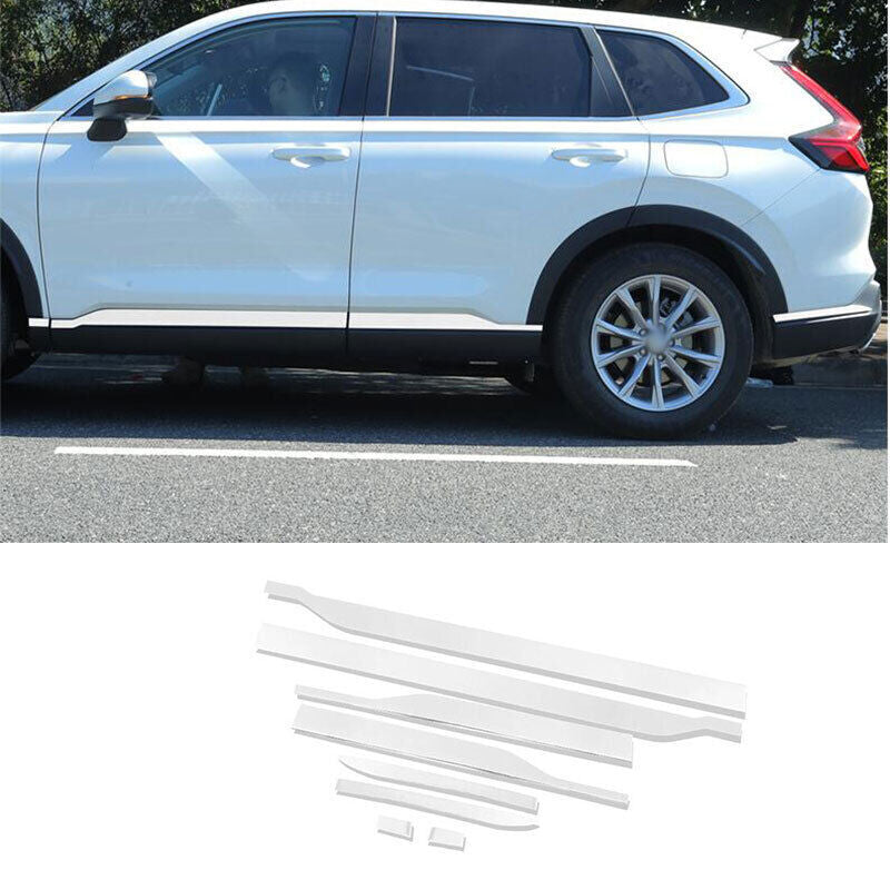 for Honda CR-V 2023-2024 Chrome Steel Body Door Side Molding Sill Guard Strip 8x
