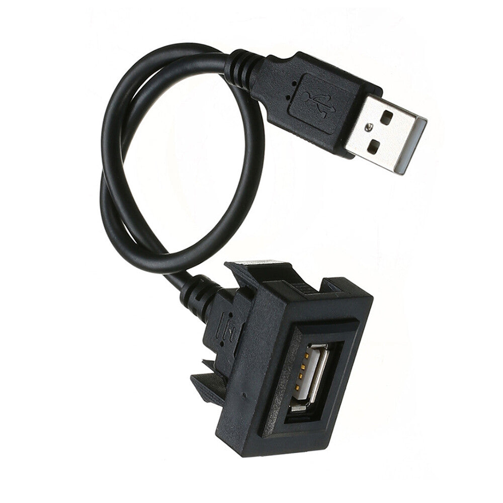 24cm for Toyota Dashboard Flush Mount USB Male to Female Extension Cable Adapter