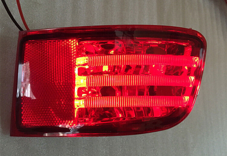 LED Red Lens Refit for Toyota Prado LC120 2003-09 Rear Bumper Lamp Fog Light 2X