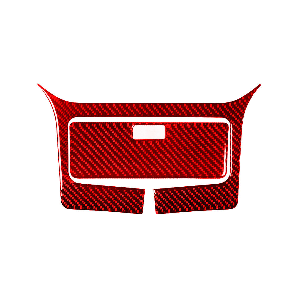 2Pcs Red Carbon Fiber Center Storage Cover Trim for Hyundai Azera 2006-2011