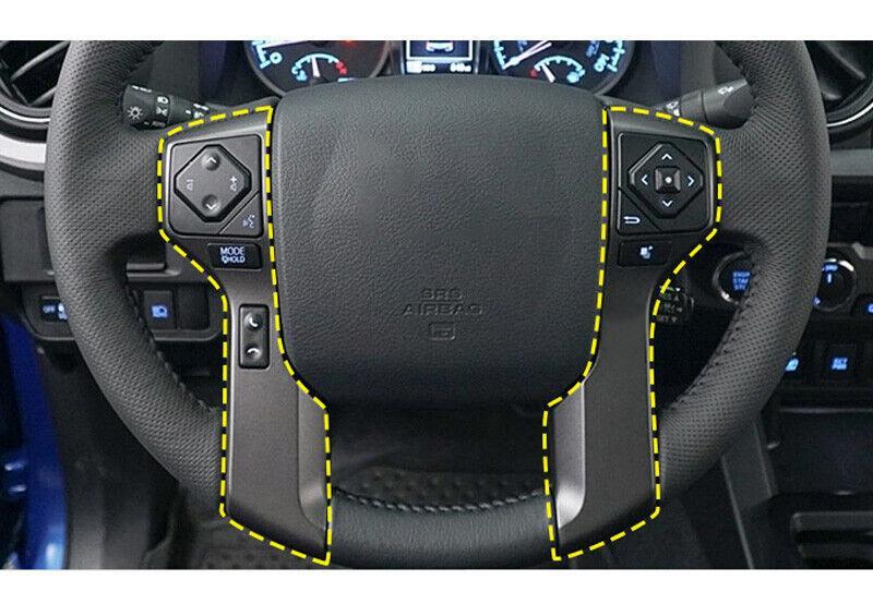 Green Painted Steering Wheel Button Frame Trim 2pcs for Toyota Tacoma 2016-2021
