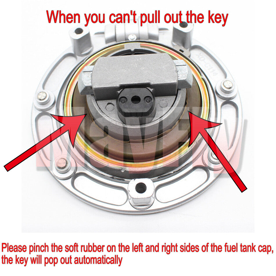 Fuel Gas Tank Cap Cover Lock W/Key Fit For Deauville CBF500/600/1000 NT650 NT700