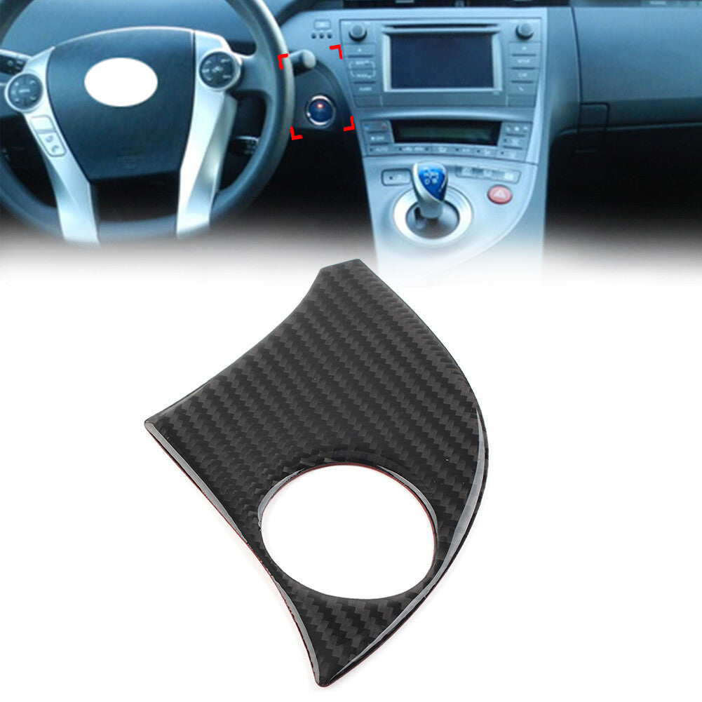 Car Ignition Button Panel Cover Trim for Toyota Prius 2012-2015 Carbon Fiber LHD