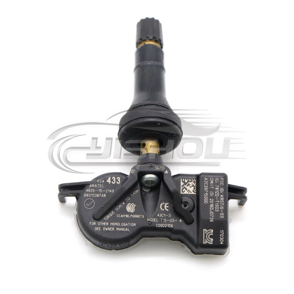 Set of (4) 68105280AF TIRE PRESSURE SENSOR TPMS 433Mhz For 2013-2016 for Dodge Dart