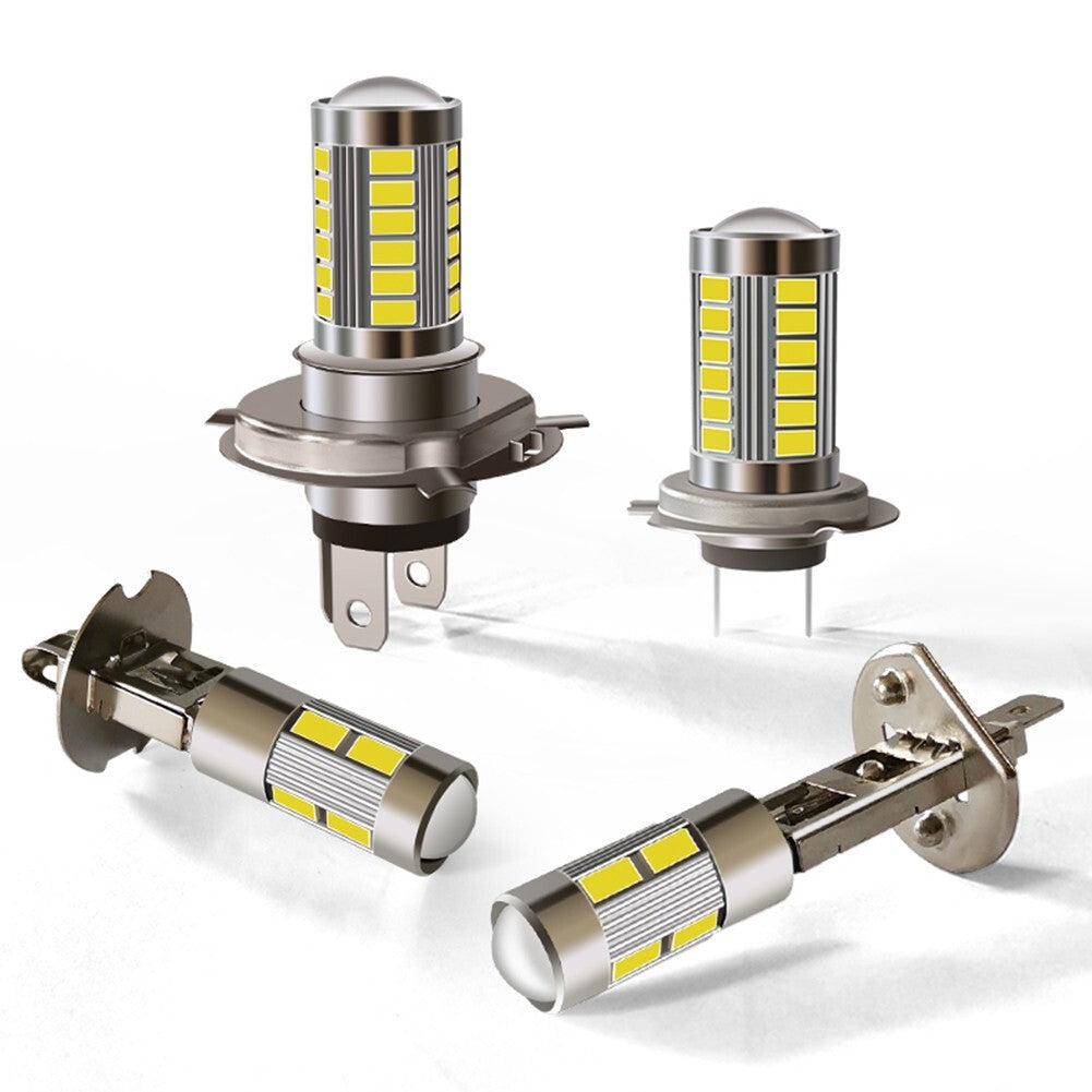 LED front fog lights, illumination color 6000K H4 H7 H1 H3, IP67 protection.