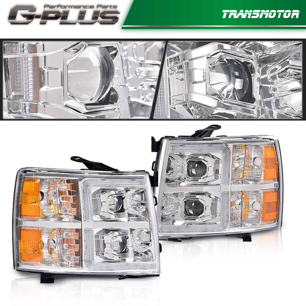 Select 07 - 2013 Red Purple Red Flag LED DRL Bronze Light