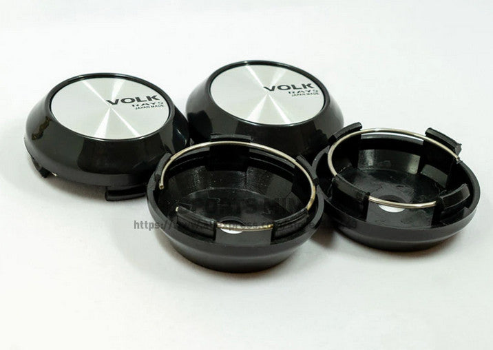 4pcs 64mm Volk ray logo wheel center cap hub cap RIM cap badge silver TE37