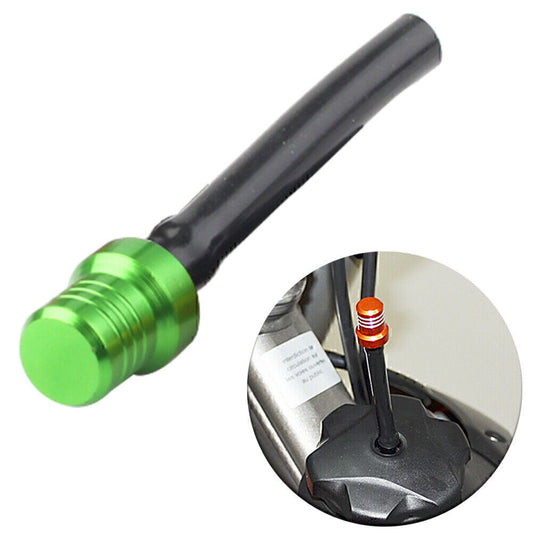 For ATV Dirt Bike Pit Quad Green 1x CNC Gas Fuel Tank Cap Valve Vent Hose Tube
