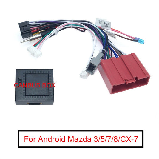 16 Pin Car Stereo Radio Wiring Harness Power Cable Canbus for Mazda 3 5 6 8 CX-7