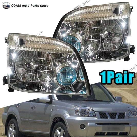 The headlight assembly and daytime running lights are suitable for Nissan X-Trail T30 2001-2007.