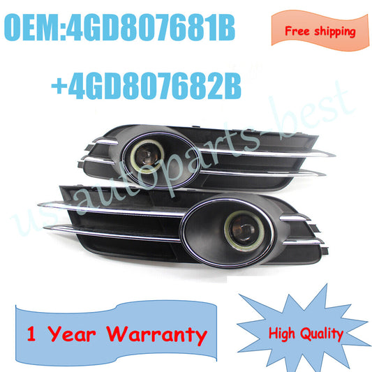 Lower LeftRight Bumper Grille Grill Modified Fog Light for Audi A6 C7 2012-2015