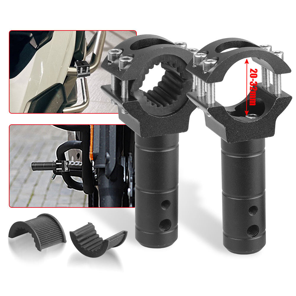 2X 20-35mm Motorcycle Mount Bracket Spot Headlight Fog Driving Fork Clamp Holder