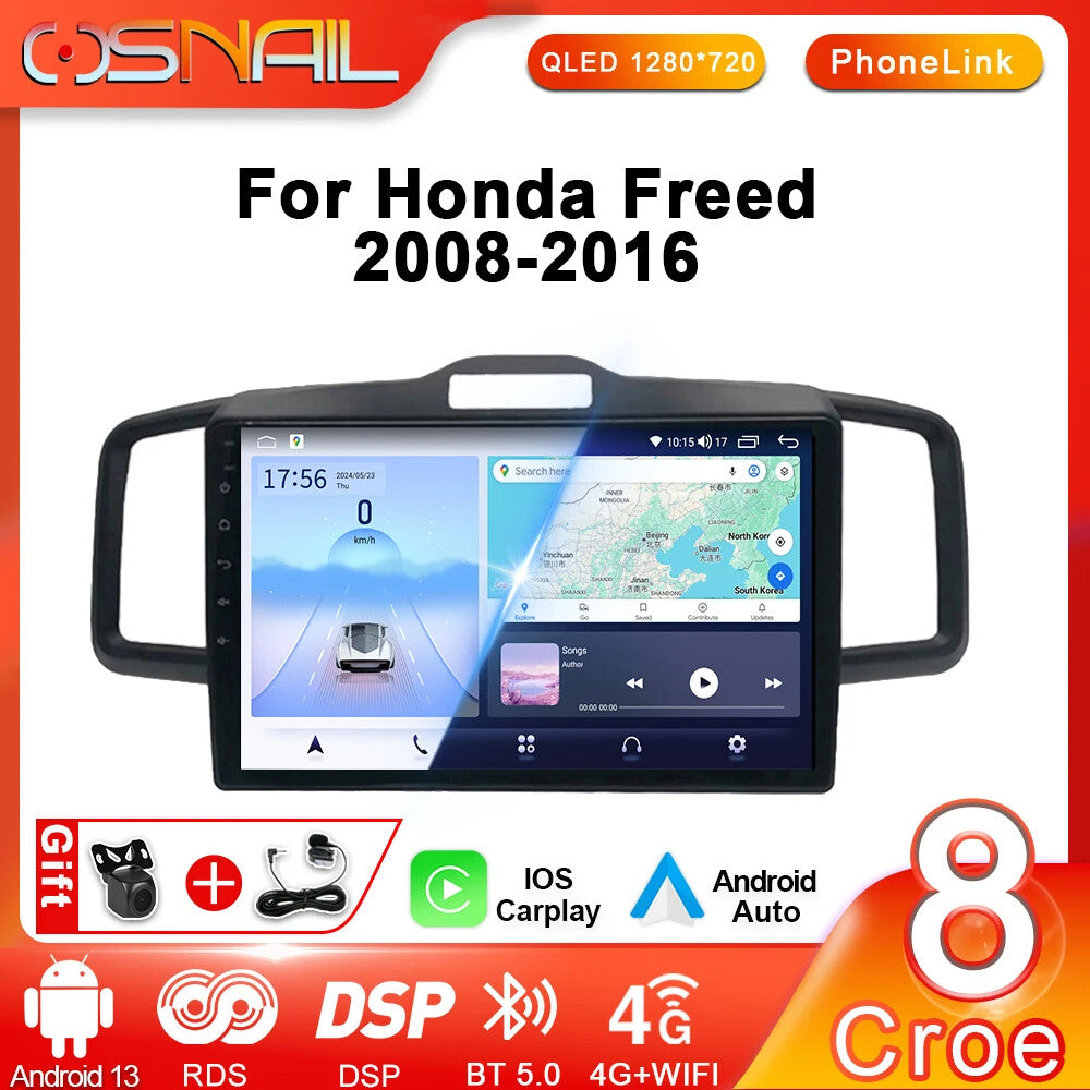 for Honda Freed Spike 2008-2016 Carplay Car Stereo Radio Android GPS Head Unit