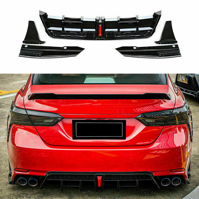 for Toyota for Camry SE/XSE 2018-2023 Glossy Black Rear Bumper Lip Diffuser Body kit