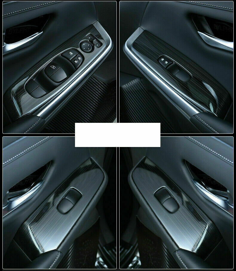 for Nissan Sentra 2020-2022 Black Window Lift Switch Regulater Panel Cover Trim